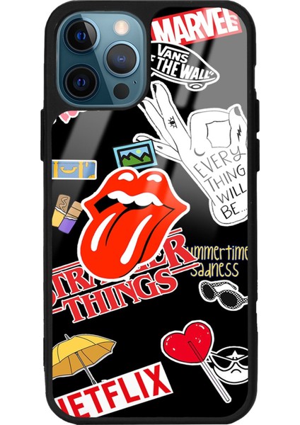 Apple iPhone 11 Pro Sticker Tasarımlı Glossy Telefon Kılıfı