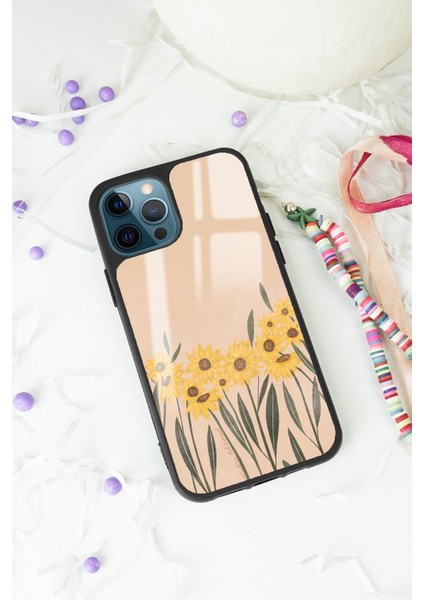 Apple iPhone 11 Pro Max Watercolor Sunflower Tasarımlı Glossy Telefon Kılıfı fiyatları