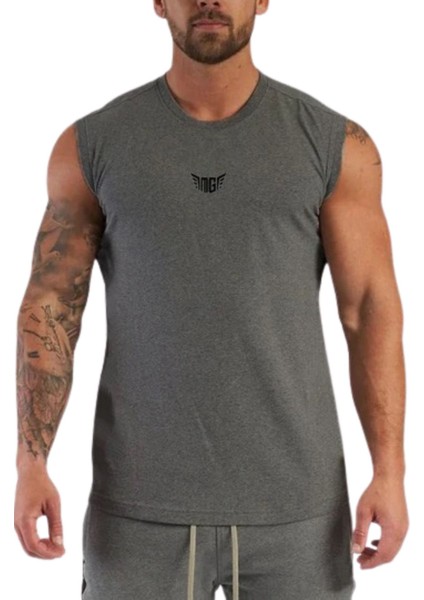 Erkek Nem Emici Hızlı Kuruma Atletik Teknik Performans Sporcu Sıfır Kol T-Shirt Mg-Atlet