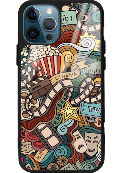 Apple iPhone 11 Pro Max Retro Cinema Tasarımlı Glossy Telefon Kılıfı