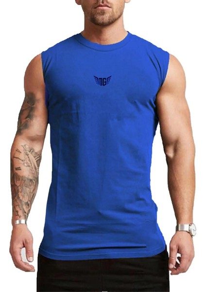 Erkek Nem Emici Hızlı Kuruma Atletik Teknik Performans Sporcu Sıfır Kol T-Shirt Mg-Atlet