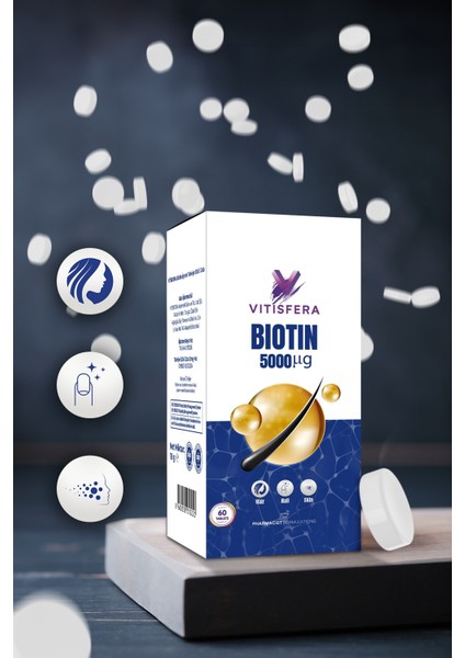 Biotin 5000 mcg 60 Tablet