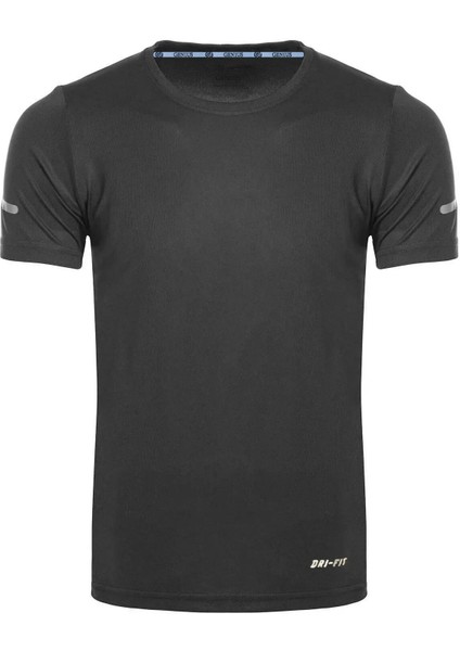 Genius Store Erkek Nem Emici Hızlı Kuruma Atletik Teknik Performans Spor T-Shirt Drıfıt-Kısakol