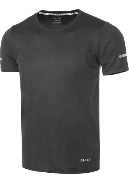 Genius Store Erkek Nem Emici Hızlı Kuruma Atletik Teknik Performans Spor T-Shirt Drıfıt-Kısakol