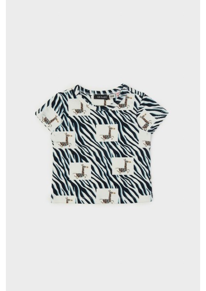 Bg Store Erkek Bebek Desenli T-Shirt 23PFWBG1519