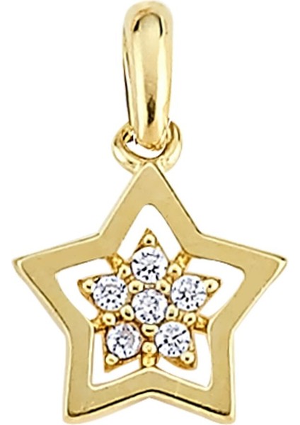 14 Ayar Altın Yaşlı Yıldız Kolye Ucu 0,53 gr