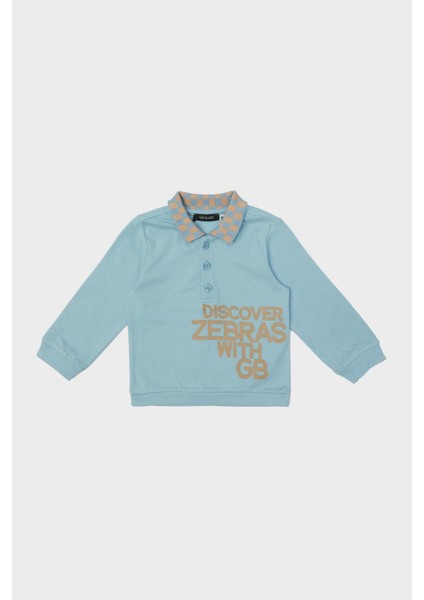 Bg Store Erkek Bebek Mavi T-Shirt 23PFWBG1517