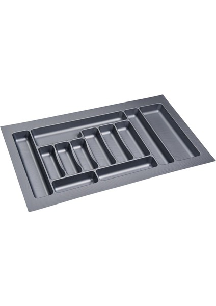 2 Adet Çekmece Içi Kaşıklık 85 x 49 cm Gri Mutfak Çekmece Düzenleyici