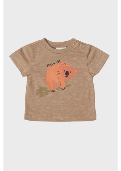 Bg Store Erkek Bebek Bej T-Shirt