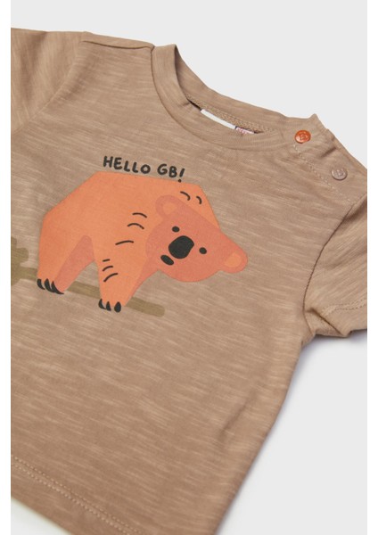 Bg Store Erkek Bebek Bej T-Shirt