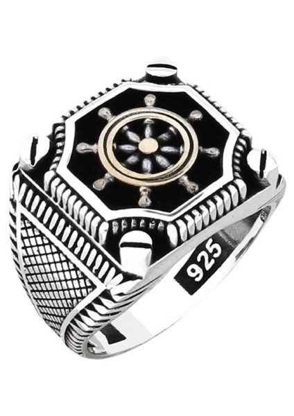 Erkek Yüzük Gümüş 925 Taşsız Dümen