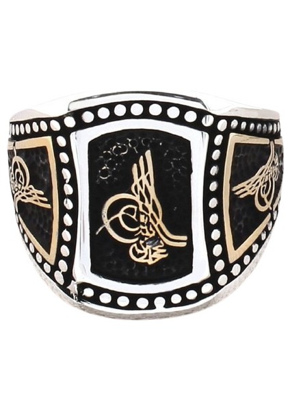 Erkek Yüzük Gümüş 925 Taşsız Tuğra fiyatları