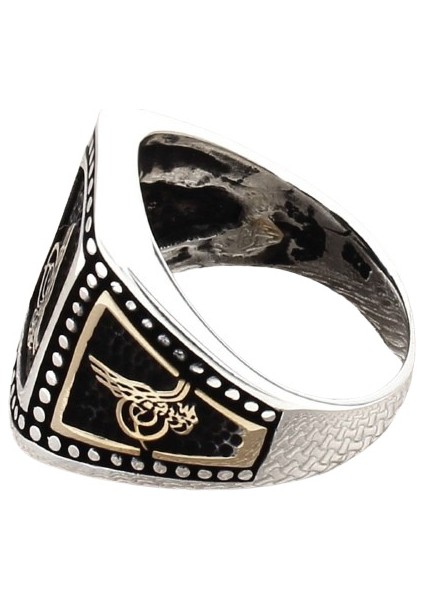 Erkek Yüzük Gümüş 925 Taşsız Tuğra modelleri