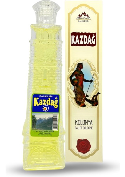 Çiçeği Kolonyası - Balıkesir Saat Kulesi Motifli Cam