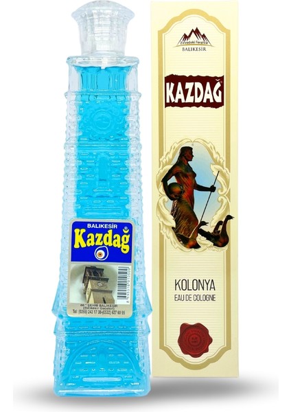 Şehri Balıkesir Kolonyası - Balıkesir Saat Kulesi Motifli Cam