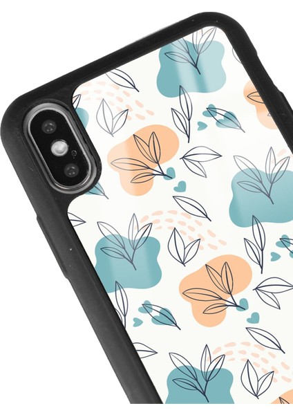 Apple iPhone x - Xs Minik Yapraklar Tasarımlı Glossy Telefon Kılıfı fiyatları