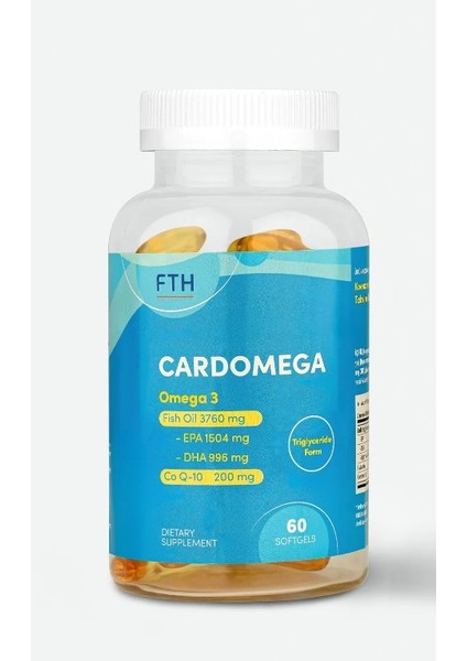 Cardomega Balık Yağı Koenzim Q10 60 Yumuşak Kapsül