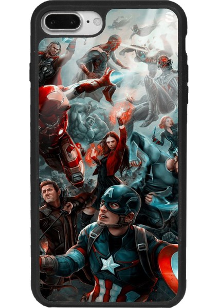 Apple iPhone 7 Plus - 8 Plus Avengers Ultron Tasarımlı Glossy Telefon Kılıfı