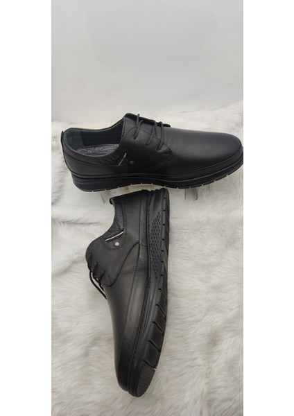 Çiğdem Deri Siyah Topuk Jelli Erkek Ayakkabı (4) - Siyah - 48 - ST01137-SİYAH-48 fırsatları