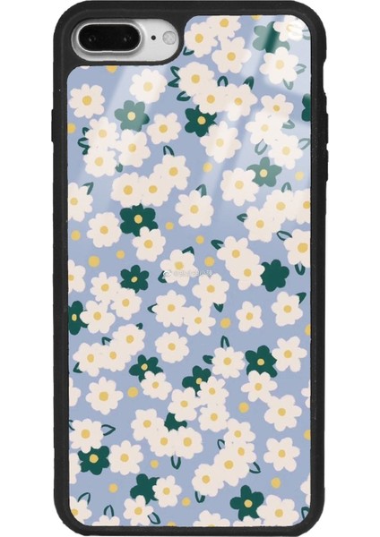 Apple iPhone 7 Plus - 8 Plus Daisy Pattern Tasarımlı Glossy Telefon Kılıfı