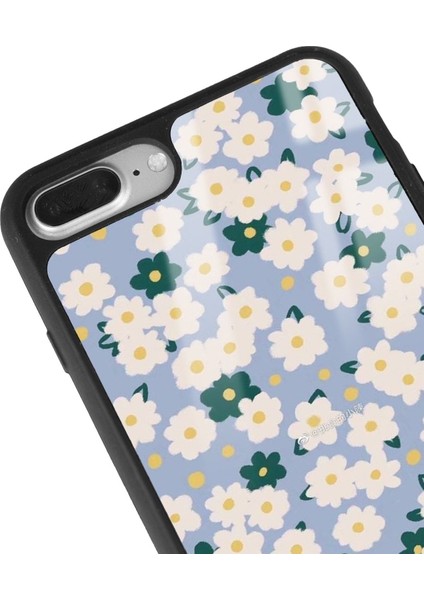 Apple iPhone 7 Plus - 8 Plus Daisy Pattern Tasarımlı Glossy Telefon Kılıfı modelleri