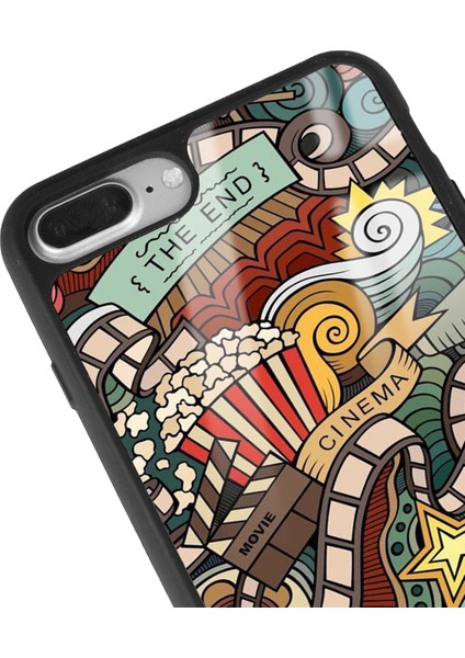Apple iPhone 7 Plus - 8 Plus Retro Cinema Tasarımlı Glossy Telefon Kılıfı modelleri