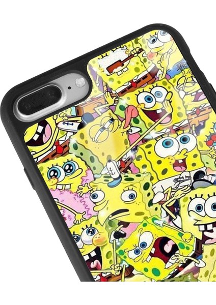 Apple iPhone 7 Plus - 8 Plus Sünger Bob Tasarımlı Glossy Telefon Kılıfı modelleri