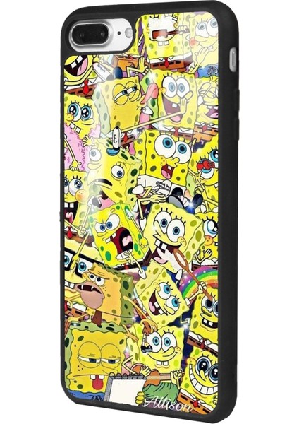 Apple iPhone 7 Plus - 8 Plus Sünger Bob Tasarımlı Glossy Telefon Kılıfı fırsatları