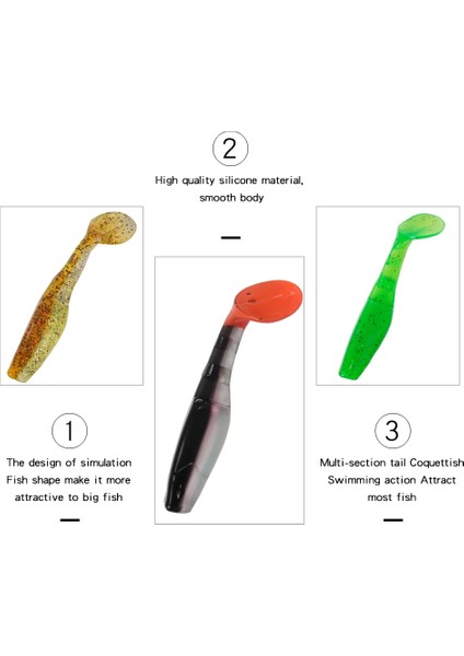 Q Stili 11CM 10G Lushazer Lot Balıkçılık Yumuşak Cazibesi 6.3g.5cm Yumuşak Yem Wobblers Balıkçılık Cazibesi Silikon Çift Renkli Sazan Yapay Yumuşak Yemler (Yurt Dışından) fırsatları