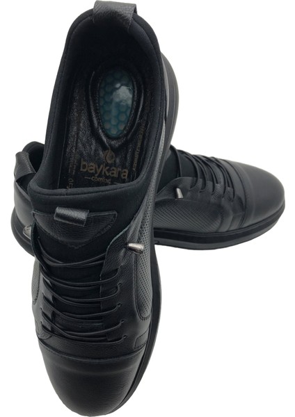 Deri Siyah Topuk Jelli Ayakkabı (6) - Full-Siyah - 45 indirimleri