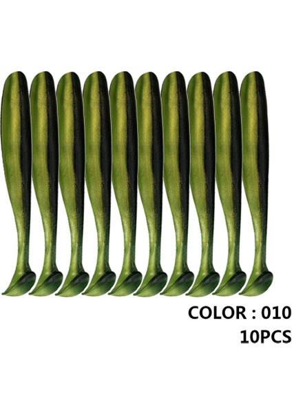 No.10 Tarzı 90 mm Yumuşak Cazibesi Jig Wobblers Balıkçılık Cazibesi Shad T-Kuyruk Yapay Silikon Lures Bas Pike Olta Takımı (Yurt Dışından)