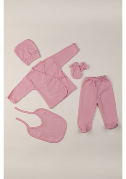 Tekno Trust Günlük 5'li Lüx Yenidoğan Kıyafetleri Hastane Çıkışı Zıbın Seti (Hediye Paketli) Kapüşonlu 5'li Örm