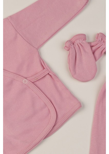 Tekno Trust Günlük 5'li Lüx Yenidoğan Kıyafetleri Hastane Çıkışı Zıbın Seti (Hediye Paketli) Kapüşonlu 5'li Örm modelleri