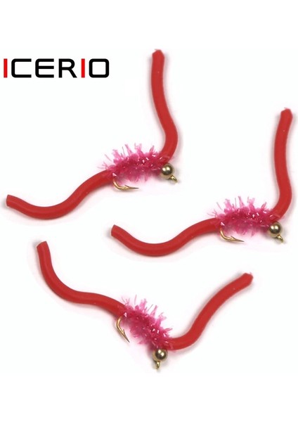 Lumo Yeşil 10'lu Stil Icerıo Bir Juan Solucan Pirinç Boncuk Kafası Squirmy Solucan Sinek Alabalık Sinek Balık Tutma Perileri Lures #10 (Yurt Dışından)