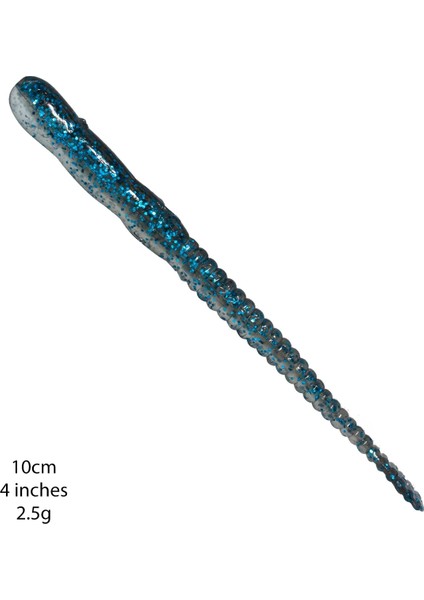 Mavi Stil 100 mm Meathead Yemler Solucanlar Yavaşlayan Batan Yemler Kürek Kuyruğu Pike Bam 2.5g Arolina Rig Wacky (Yurt Dışından)