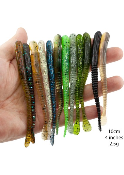 Mavi Stil 100 mm Meathead Yemler Solucanlar Yavaşlayan Batan Yemler Kürek Kuyruğu Pike Bam 2.5g Arolina Rig Wacky (Yurt Dışından) modelleri