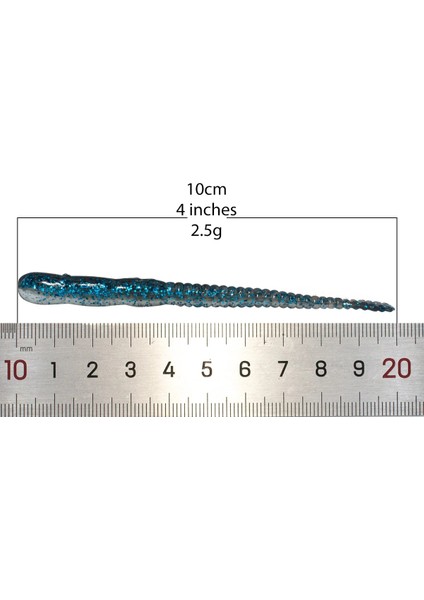 Mavi Stil 100 mm Meathead Yemler Solucanlar Yavaşlayan Batan Yemler Kürek Kuyruğu Pike Bam 2.5g Arolina Rig Wacky (Yurt Dışından) indirimleri