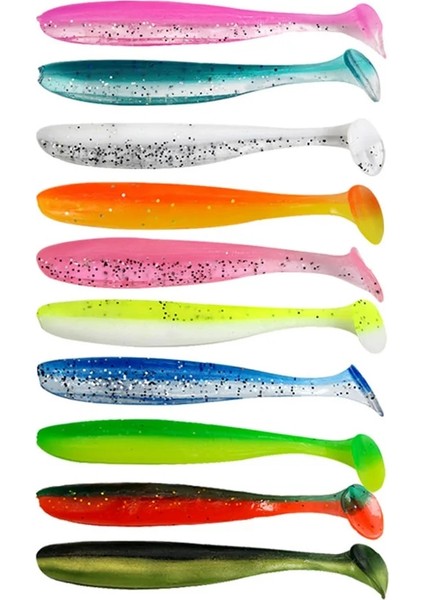 No.6 Tarzı 55 mm Yumuşak Cazibesi Jig Wobblers Balıkçılık Cazibesi Shad T-Kuyruk Yapay Silikon Lures Bas Pike Olta Takımı (Yurt Dışından)