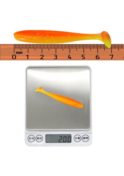 No.6 Tarzı 55 mm Yumuşak Cazibesi Jig Wobblers Balıkçılık Cazibesi Shad T-Kuyruk Yapay Silikon Lures Bas Pike Olta Takımı (Yurt Dışından)