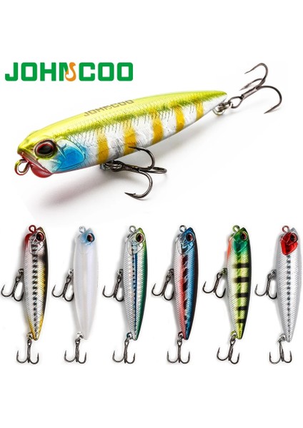 B Tarzı 65 mm Johncoo Topwater Pencil Fishing Lure Floating Surface Z-Shaped Realis Pencil G Wobbler Lure Pesca Fishing Tackle (Yurt Dışından)