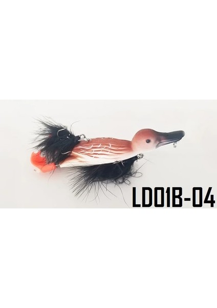 Koyu Kahverengi Tarzı 105MM 29G Lutac Yüzen Ördek Cazibesi G LD01B Tüy Kuyruk Tiz Kanca Levrek Yapay Sert Plastik Simüle Yem (Yurt Dışından)