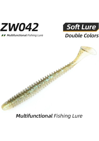 ZW42 Stili 8 Adet 86MM 3.2g Ardea Yapay Silikon Yumuşak Yem G Solucanlar Swimbaits Balıkçılık Cazibesi T-Kuyruk Yemler Bas Sinek Balıkçılık Yem Grub Cazibesi (Yurt Dışından)