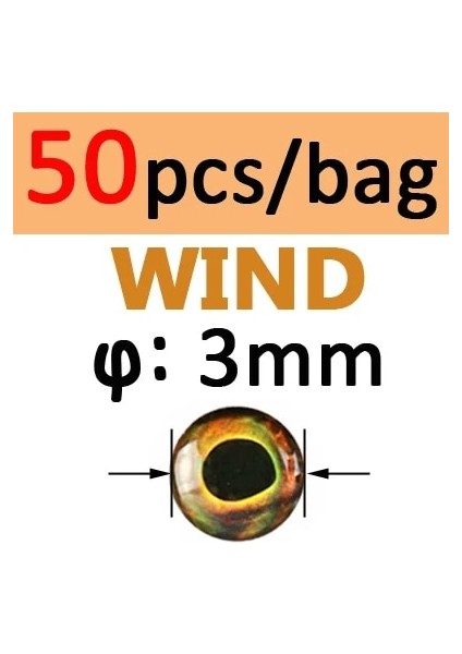 3mm Rüzgar 50 Adet Stil Icerıo Holograd 4d Epoksi Balık Gözü Fly Bağlama Için Flamalar Balıkçılık Cazibesi Ahşap Plastik Cazibesi Yapımı (Yurt Dışından)