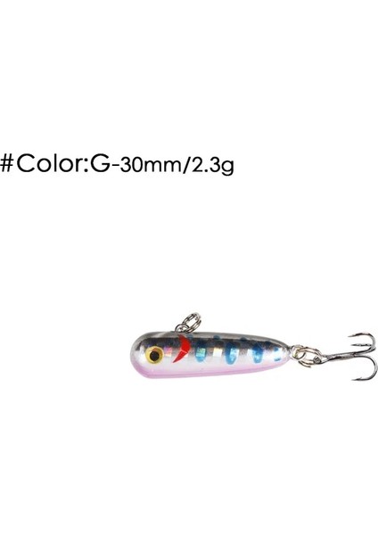 2.3g G Stili 30MM 2.8g Pero Mikro Alabalık Alanı Jig 2.8g 2.3g Batan Kalem Cazibesi Mini Vib Lipless Crankbait Wobbler Yapay Yem Alabalık Balıkçılık Cazibesi (Yurt Dışından)