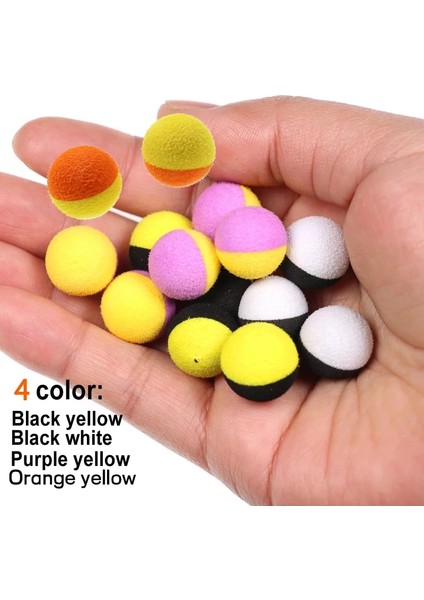 10 Adet Siyah Sarı Stil 12 mm Jıgeecararp Balık Tutma Kaynatmaları Yem Köpük Pop Up Kaynama Topu Sazan Saçına Benzer Zig Rig Besleyici Yöntemi Balık Tutma Lures (Yurt Dışından)