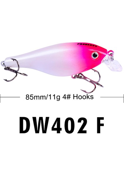 8.4cm 11G Renkli F Stili Proberos Crankbait Balıkçılık Yemleri Karışık Boyutlu Trolling Minnow Yapay Krank Bas Yemler Wobbler Alabalık Sazan Olta Takımı (Yurt Dışından)