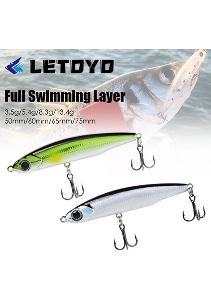 L Tarzı 8.3g 65MM Letoyo Batan Kalem Cazibesi 3.5g.4g.3g.4g Kıyı Döküm Balıkçılık Cazibesi Uzun Döküm Mikro Yapay Yem Deniz Balıkçılığı Için (Yurt Dışından) fiyatları