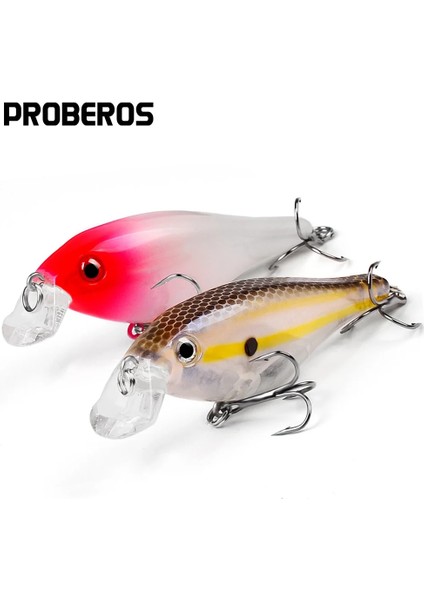 5.6cm 6g Renkli J Stili Proberos Crankbait Balıkçılık Yemleri Karışık Boyutlu Trolling Minnow Yapay Krank Bas Yemler Wobbler Alabalık Sazan Olta Takımı (Yurt Dışından) fiyatları