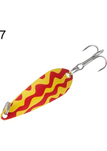No.7 Tarzı 1x1.4cm.8g Balıkçılık Metal Renkli Kaşık Baiter Cazibesi Mini Yem Alabalık Tek Kanca Sequins Gürültü Yapay Sert Yem (Yurt Dışından)