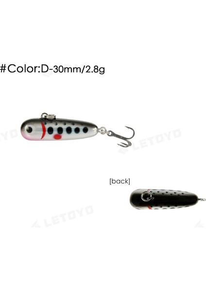 2.8g D Stili 30MM 2.8g Pero Mikro Alabalık Alanı Jig 2.8g 2.3g Batan Kalem Cazibesi Mini Vib Lipless Crankbait Wobbler Yapay Yem Alabalık Balıkçılık Cazibesi (Yurt Dışından)